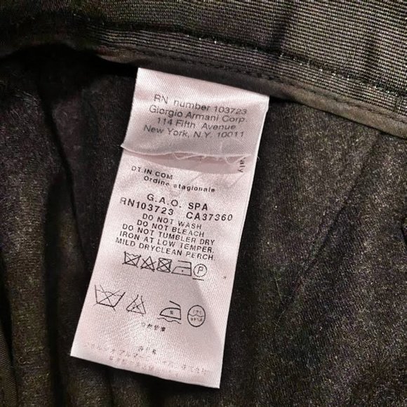 Giorgio Armani Stretch Vigin Wool Straight Leg Dress Pants - Picture 2 of 7